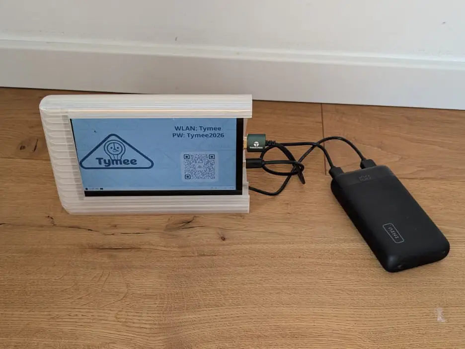 Erster Prototyp mit Display und Powerbank